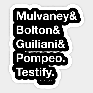 "Testify" - White text Sticker